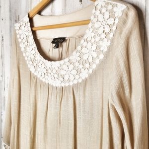 Cal Style | Crochet Embelleshed Boho Tunic Top